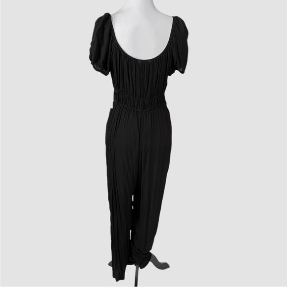 NWT Rewind Black Smocked Waist Jumpsuit Size L - Picture 2 of 9